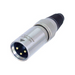 Neutrik NC3MX-HD Cable End X-HD Series 3 Pin Male - Stainless/Gold