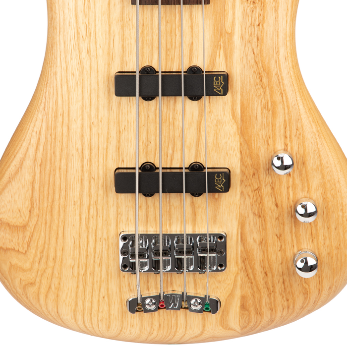 Warwick GPS Corvette Ash Active 4 String Electric Bass - Natural Transparent Satin - #GPSA008112-20