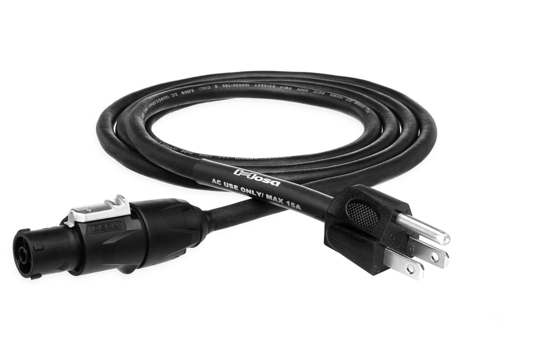 Hosa PRXN Series Power Cord with REAN Power X and Hosa NEMA 5-15P Connectors - 6 feet