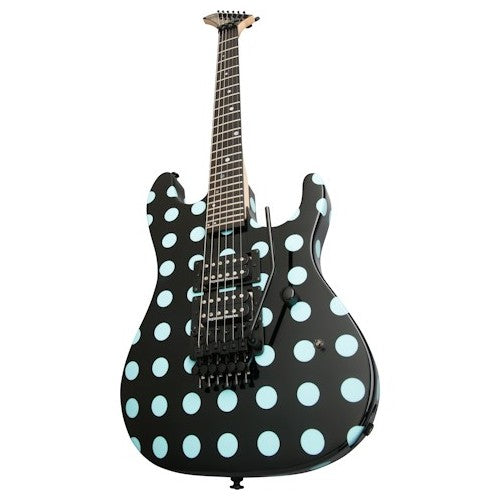 Kramer NightSwan Electric Guitar - Black With Blue Polka Dots - New