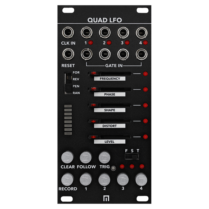 Malekko Quad LFO Generator w/ 16-Step Sequencer Module - Black