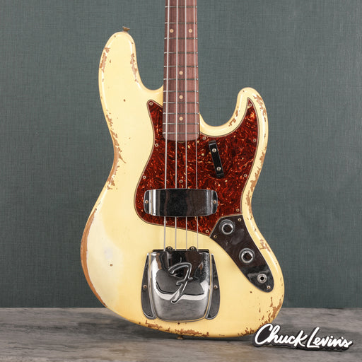 Fender Custom Shop 1961 Jazz Bass, Ash Heavy Relic - Aged Vintage White - CHUCKSCLUSIVE - #R124796