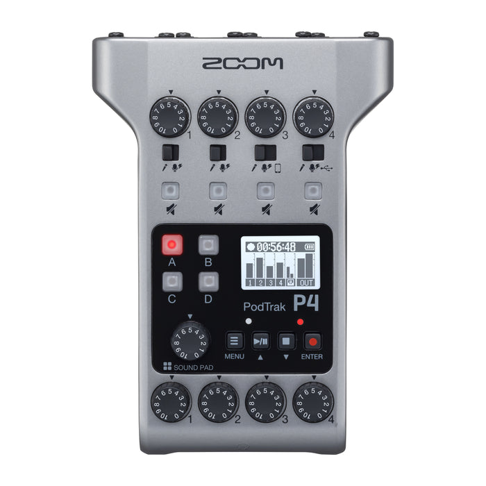 Zoom PodTrak P4 Podcast Recorder - New