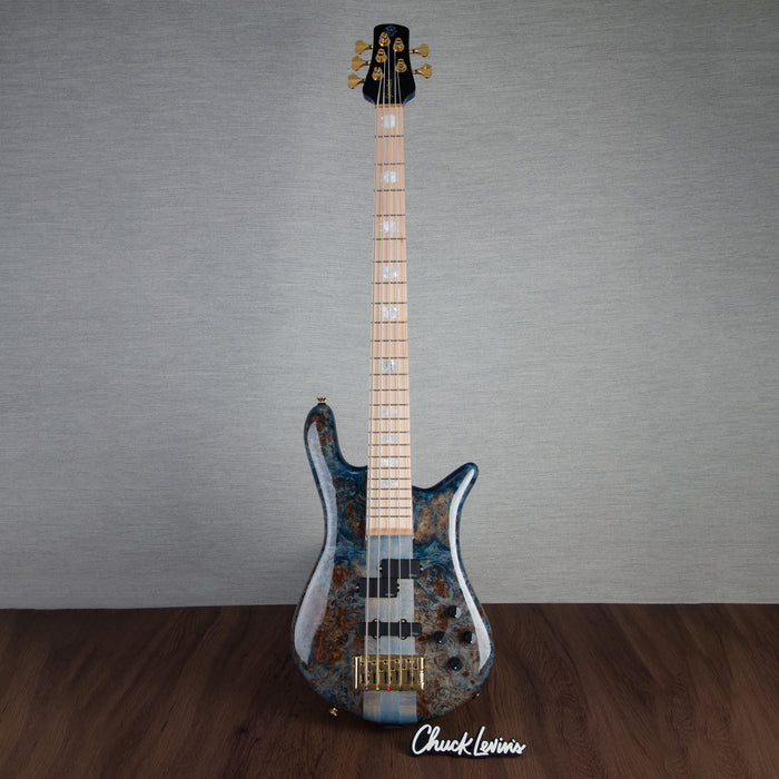 Spector Euro5 LT 5-String Bass Guitar - Exotic Poplar Burl Blue Fade - CHUCKSCLUSIVE - #]C121SN 21048