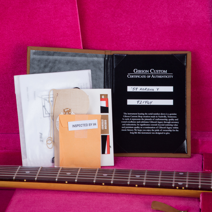Gibson 1958 Korina Flying V Black Pickguard Reissue Electric Guitar - Natural - #821464 - Display Model