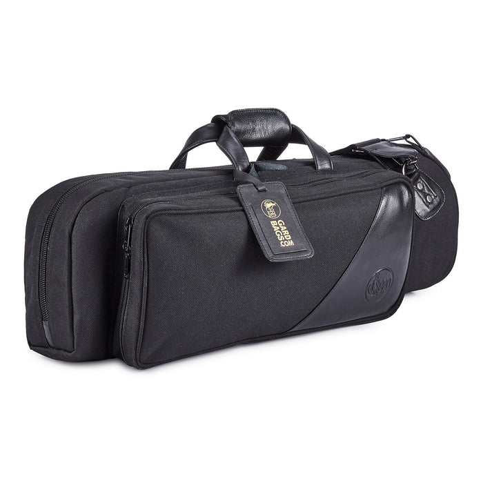 GARD 1-MSK Single Trumpet Gig Bag - Black Polyester with Leather Trim