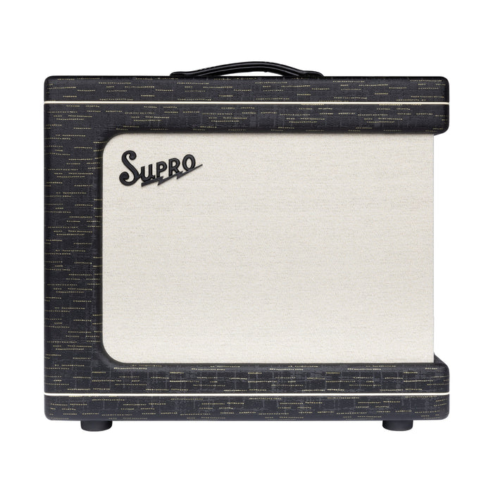 Supro Delegate Custom 1x12-Inch 25-Watt Tube Combo Guitar Amplifier - Black Gold Scandia - New