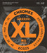 D'Addario ECG23 Chromes Flat Wound Electric Guitar Strings, Extra Light, 17807