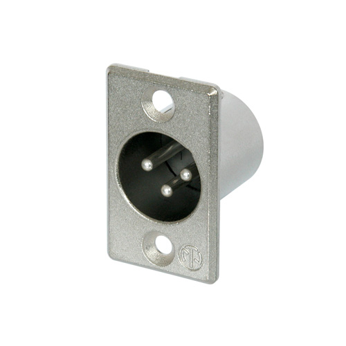 Neutrik NC3MP Receptacle P Series 3 Pin Male - Solder Cups - Nickel/Silver