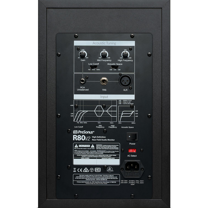 PreSonus R80 V2 8 Inch Powered Studio Monitor