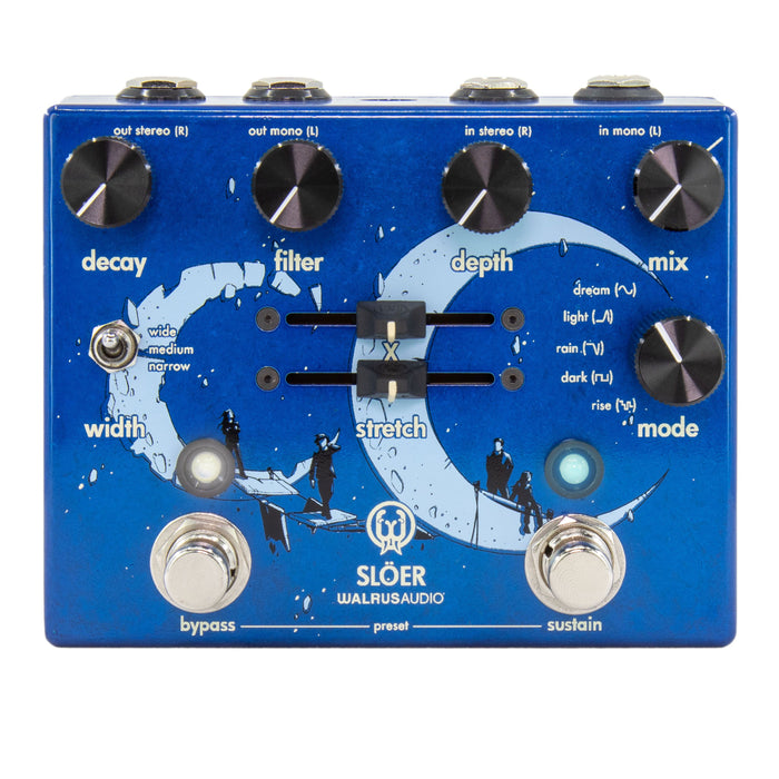 Walrus Audio SLOER Stereo Ambient Reverb Effects Pedal - Blue