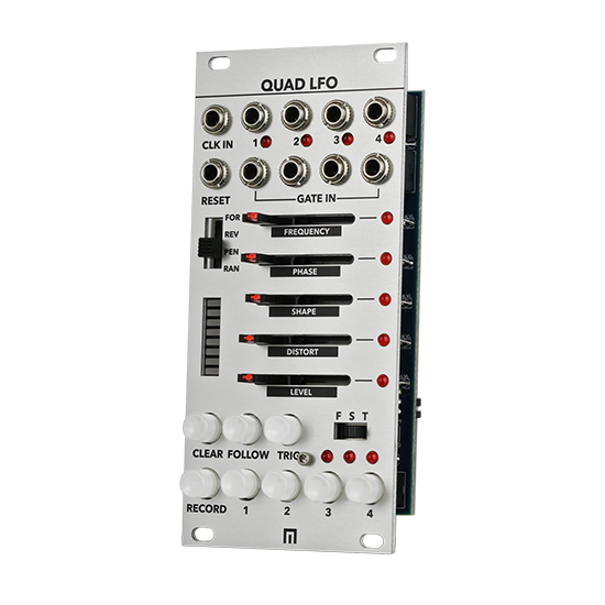 Malekko Quad LFO Generator w/ 16-Step Sequencer Module - Silver