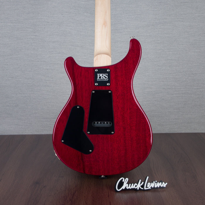 PRS CE24 Flame Maple Electric Guitar, Ebony Fingerboard - Scarlet Red - CHUCKSCLUSIVE - #230363638