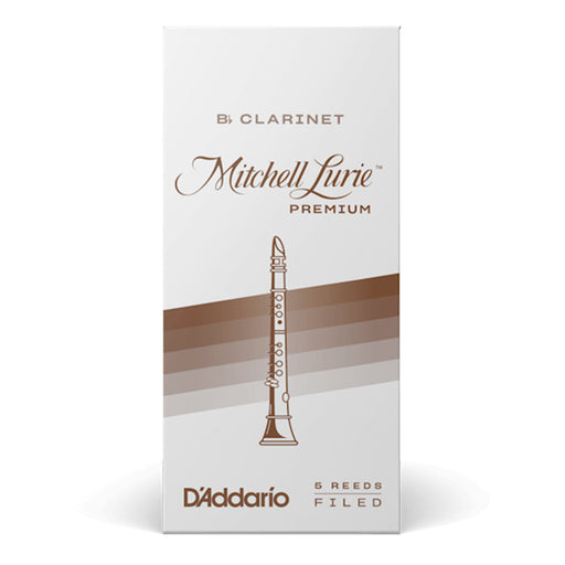 D'Addario RMLP5BCL Mitchell Lurie Premium Filed B-Flat Clarinet Reed 5-Pack - New,3.5