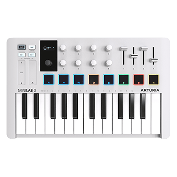 Arturia MiniLab 3 25 Slim-key Controller - White