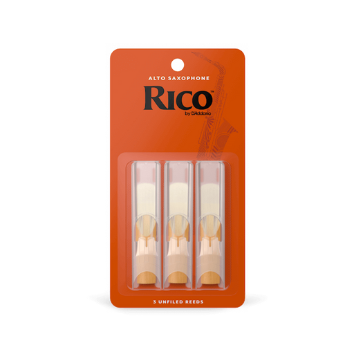 D'Addario RJA03 Rico Unfiled Alto Sax Reed 3-Pack - New,1.5