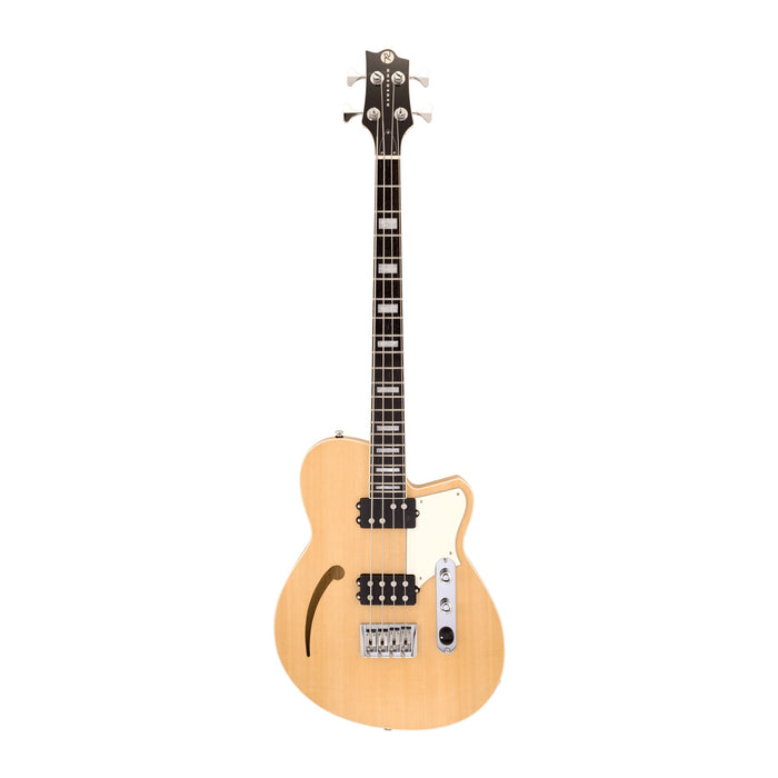 Reverend Dub King Semi Hollow Electric Bass Guitar - Natural