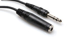 Hosa HPE325 Headphone Extension Cable 1/4" TRS M to 1/4" TRS F, 25 Feet