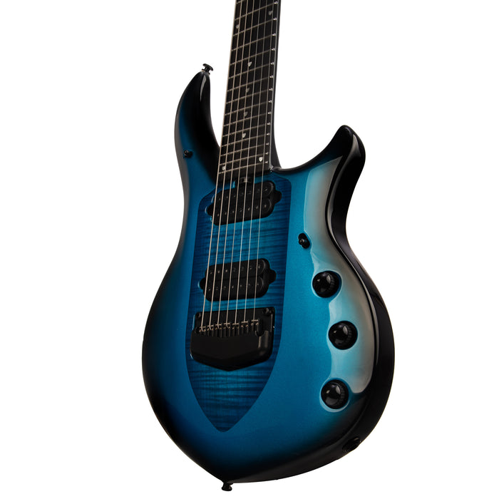 Music Man John Petrucci Signature Majesty 7-String Electric Guitar, Titan Blue - Mint Open Box