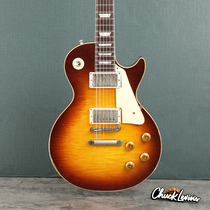 Gibson Custom Shop Murphy Lab 1958 Les Paul Standard - Ultra Heavy Aged Royal Tea Burst - CHUCKSCLUSIVE - #821571 - Mint, Open Box