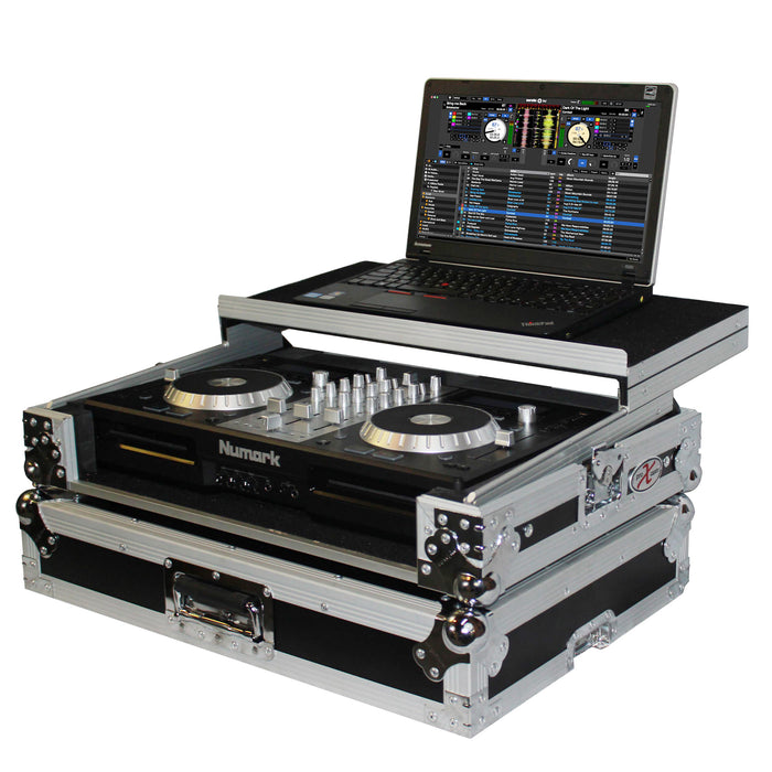 ProX XS-MIXDECKEX LTBL Flight Case For Numark MixDeck Express Controller with Laptop Shelf