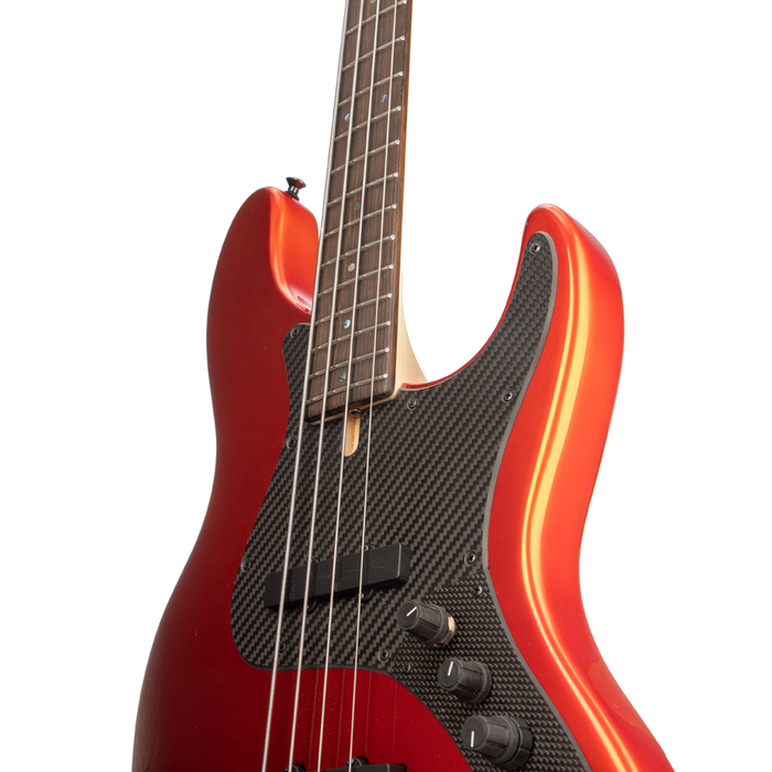 Brubaker JXB-4 Standard Bass Guitar - Tangerine Metallic - Display Model - Display Model