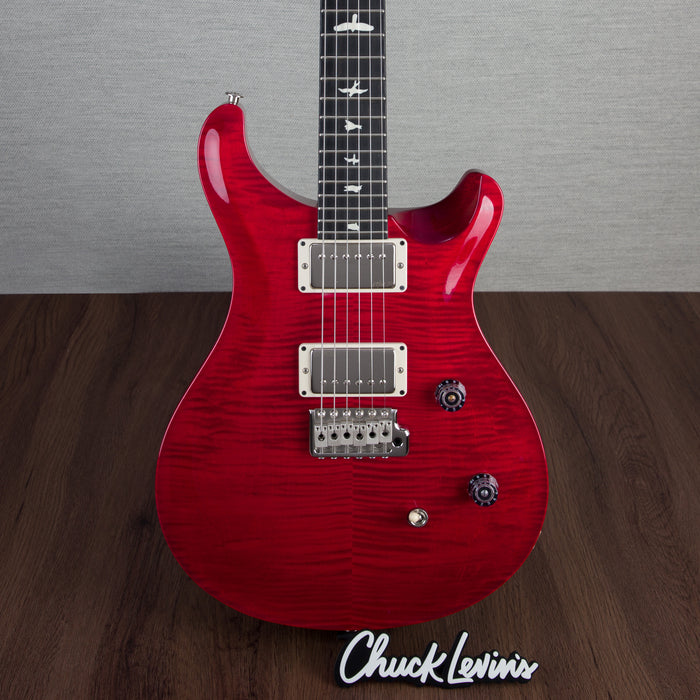 PRS CE24 Flame Maple Electric Guitar, Ebony Fingerboard - Scarlet Red - CHUCKSCLUSIVE - #230365232