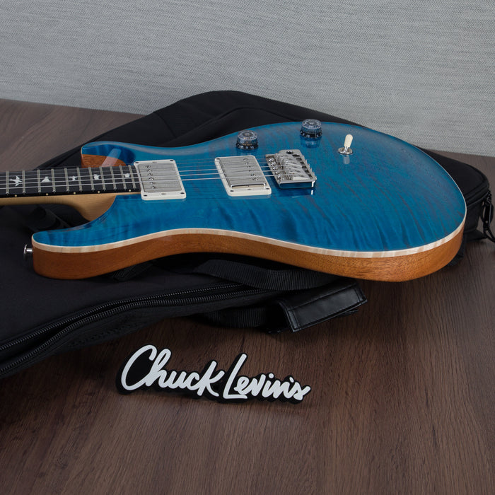 PRS CE24 Flame Maple Electric Guitar, Ebony Fingerboard - Blue Mateo - CHUCKSCLUSIVE - #230361510