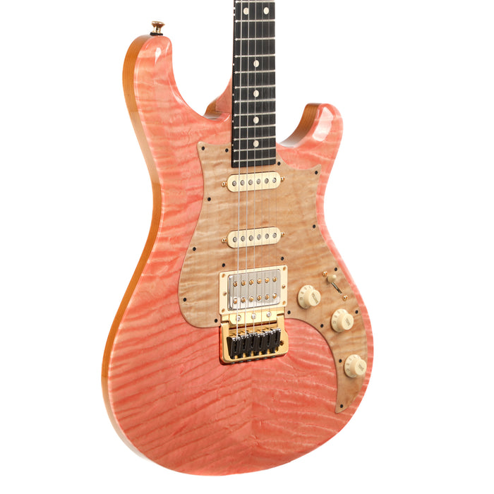 Knaggs Severn Trem HSS T1 Top Maple/Ash Electric Guitar - Pink - #1288