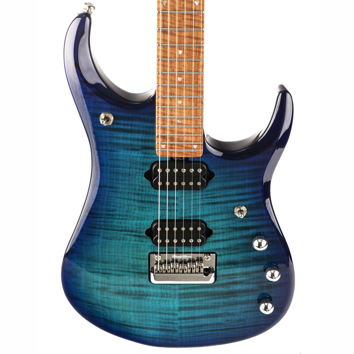 Music Man John Petrucci Signature JP15 Electric Guitar - Cerulean Paradise Fade, Flame Maple Top