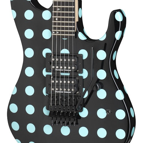 Kramer NightSwan Electric Guitar - Black With Blue Polka Dots - New