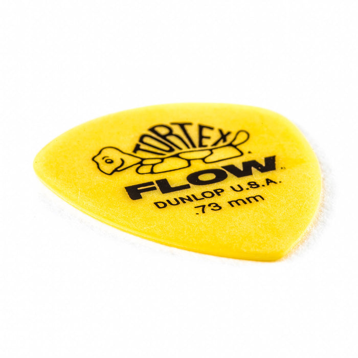 Dunlop Tortex Flow Guitar Picks - .73mm - Yellow (12-Pack)