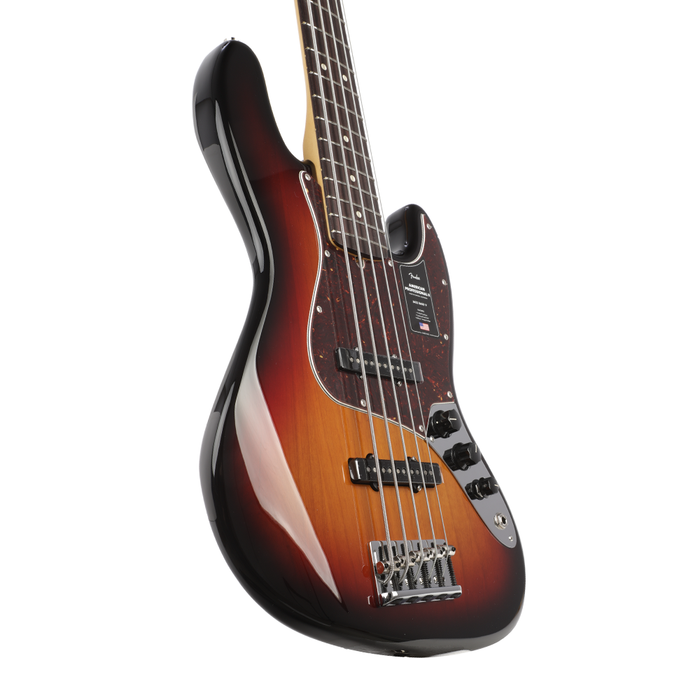 Fender American Pro II Jazz Bass V, Rosewood Fingerboard - 3-Color Sunburst - New