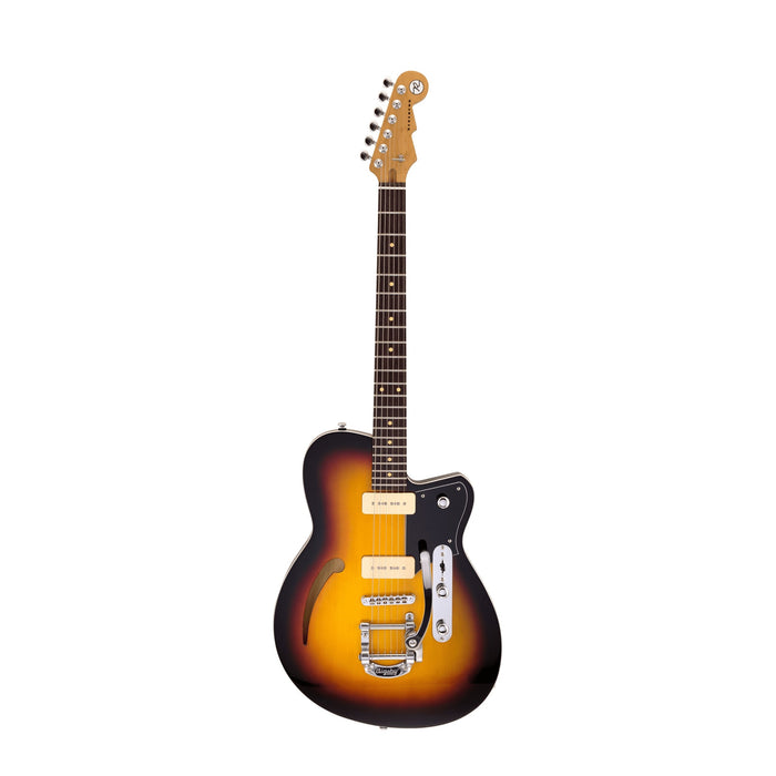 Reverend Club King 290 Semi-Hollowbody Electric Guitar - 3-Tone Burst