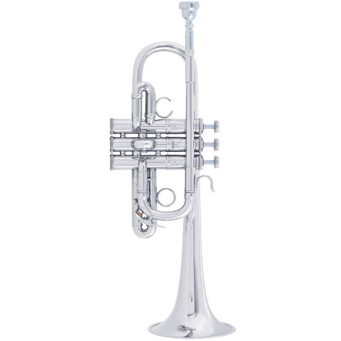 Bach AE190S Stradivarius Artisan E-Flat Trumpet Outfit, Silver Plated