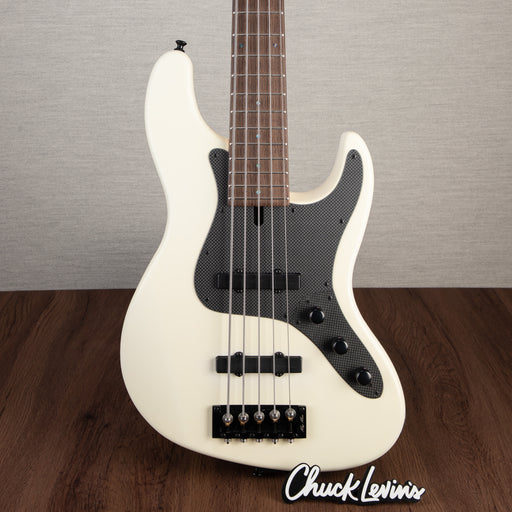 Brubaker USA JXB-5 Standard 5-String Electric Bass Guitar - White