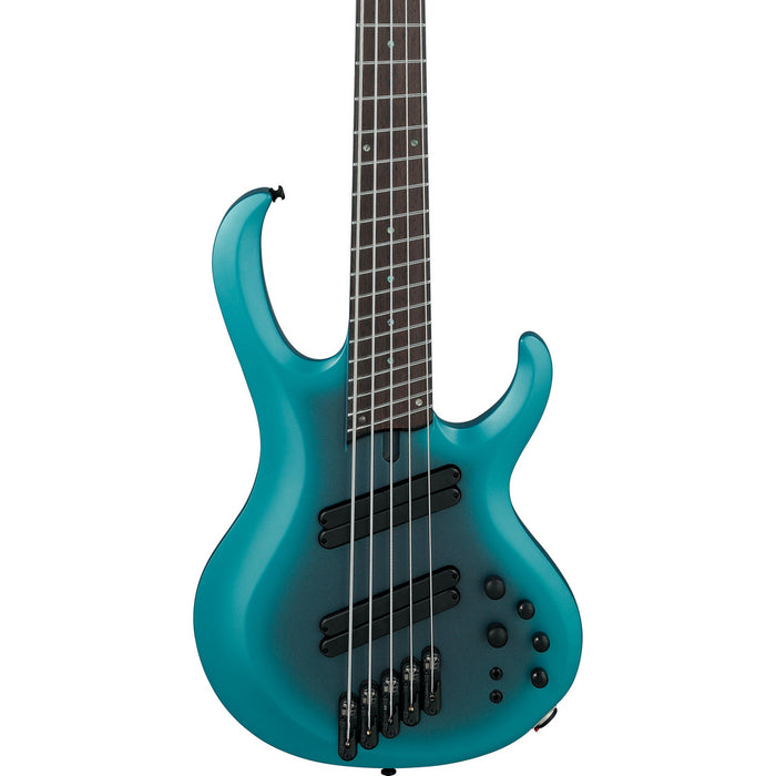 Ibanez 2022 BTB605 Bass Workshop BTB 5-String Multi Scale Bass Guitar - Cerulean Aura Burst Matte - New