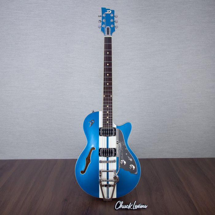 Duesenberg Alliance Series Mike Campbell 30th Anniversary Semi-Hollow Electric Guitar - Blue and White Metallic