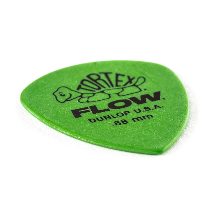 Dunlop Tortex Flow Guitar Picks - .88mm - Green (12-Pack)