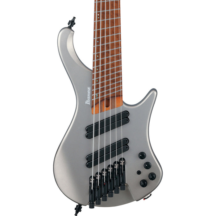 Ibanez 2022 EHB1006MS Ergonomic Headless 6-String Multi Scale Bass Guitar - Metallic Gray Matte - New