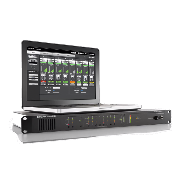 Shure MXWANI8 8-Channel Audio Network Interface