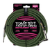 Ernie Ball 25 Foot Braided Instrument Cable - Straight to Angled, Green & Black