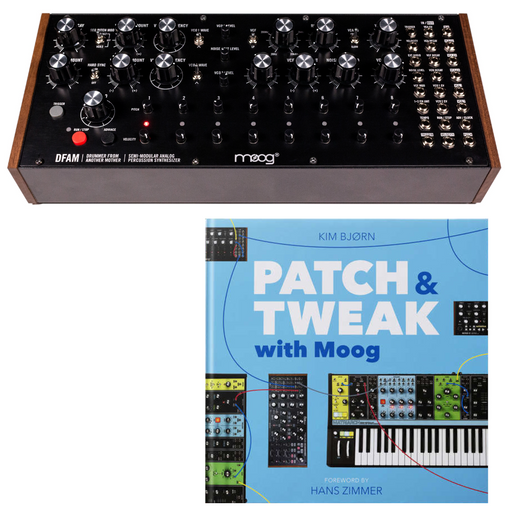 Moog DFAM Semi-Modular Percussion Synthesizer with Patch & Tweak Book