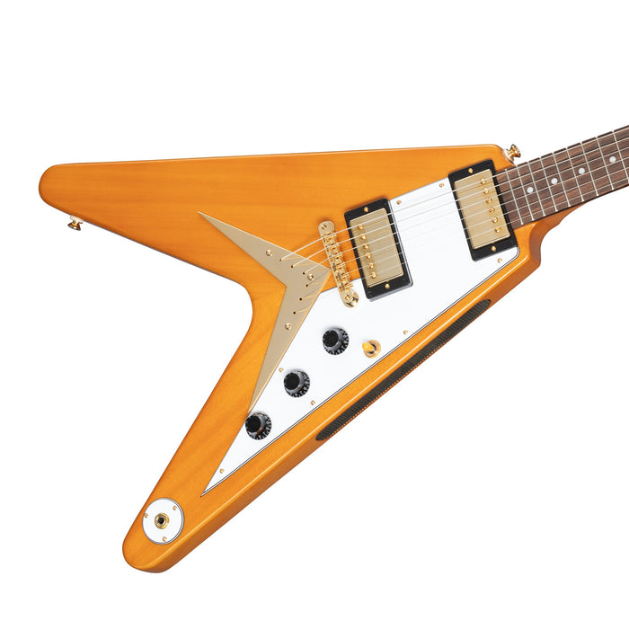 Epiphone 1958 Korina Flying V White Pickguard Electric Guitar