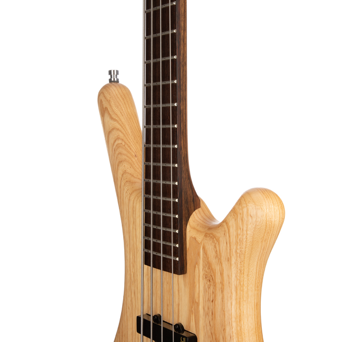 Warwick GPS Corvette Ash Active 4 String Electric Bass - Natural Transparent Satin - #GPSA008112-20