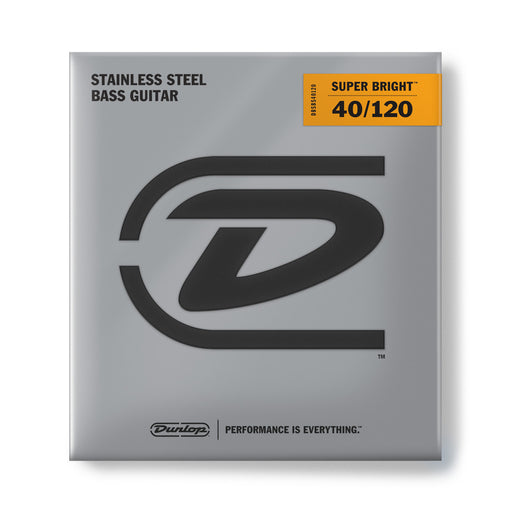 Dunlop DBSBS40120 Super Bright Steel Light 5-String Bass Guitar Strings - .040-.120