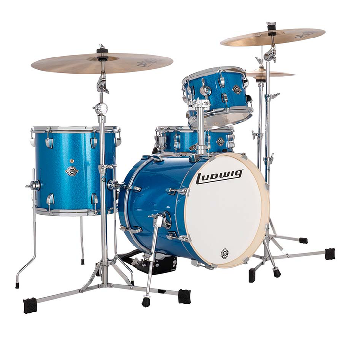 Ludwig Breakbeats Series 4-Piece Shell Pack - Blue Sparkle Finish