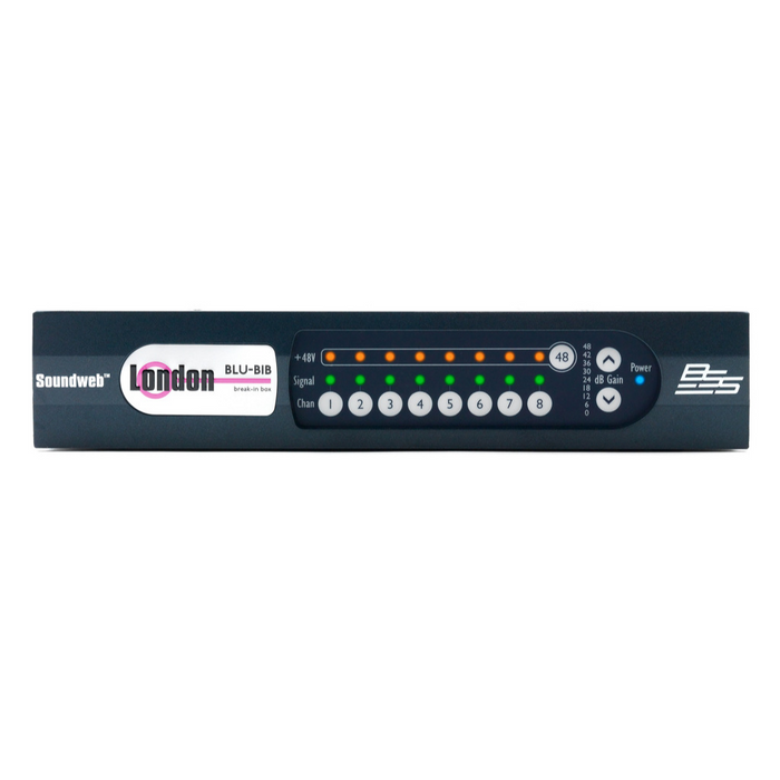 BSS BLU-BIB 8-Channel Analog Break-In Box w/ Blu Link & Switchable Phantom Power per Channel