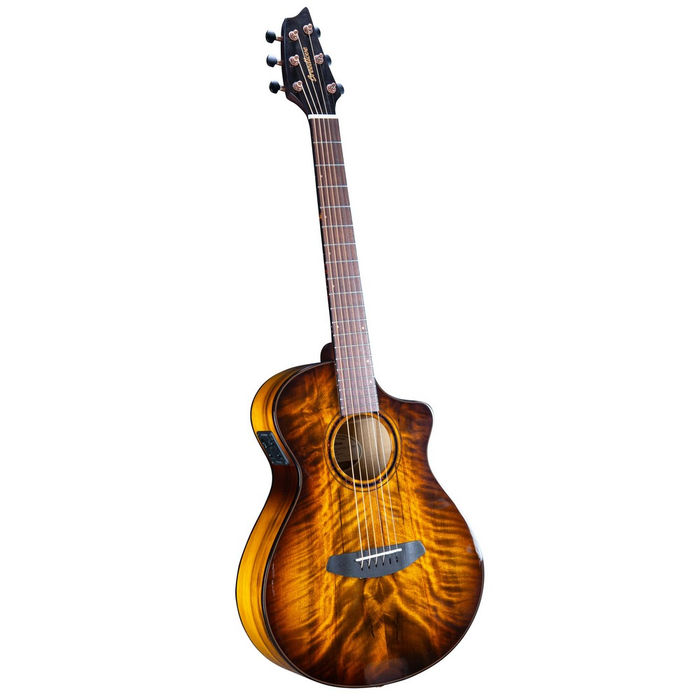 Breedlove ECO Pursuit Exotic S Companion CE Acoustic Guitar - Tiger's Eye, Myrtlewood