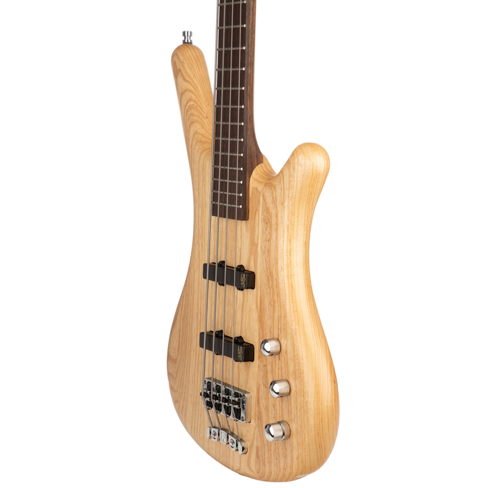 Warwick GPS Corvette Ash Active 4 String Electric Bass - Natural Transparent Satin - #GPSA008112-20